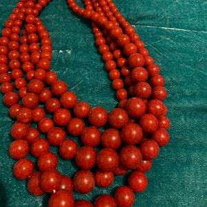 Boutique marbled multiple strand necklace